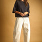Pinstripe Barrel Jean