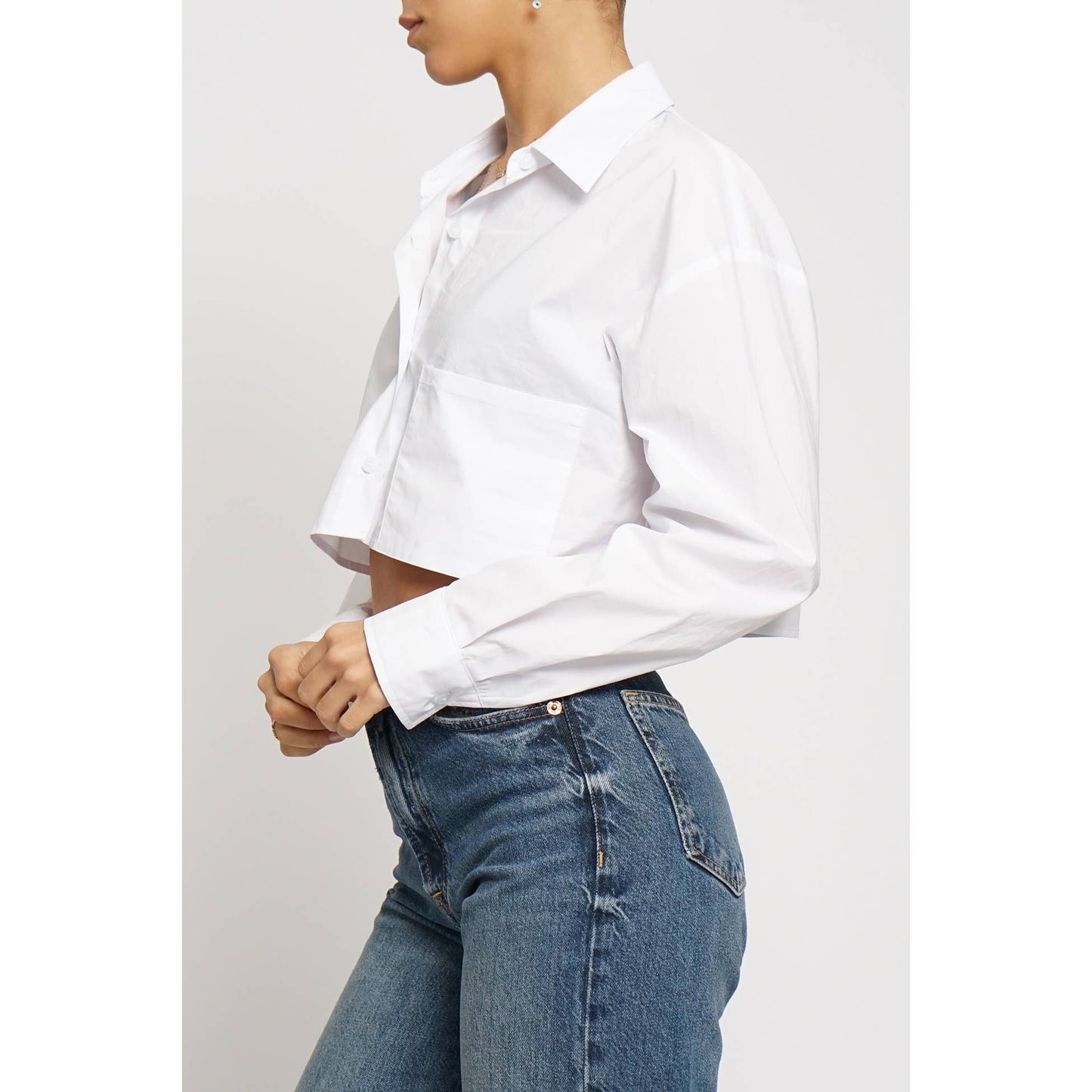 Poplin Cropped Shirt