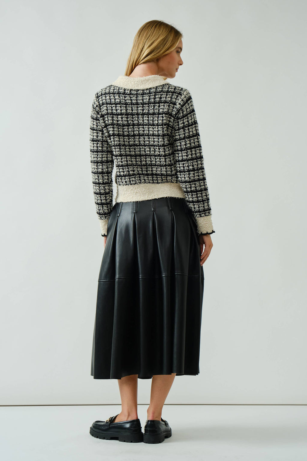 The Anna Vegan Leather Skirt