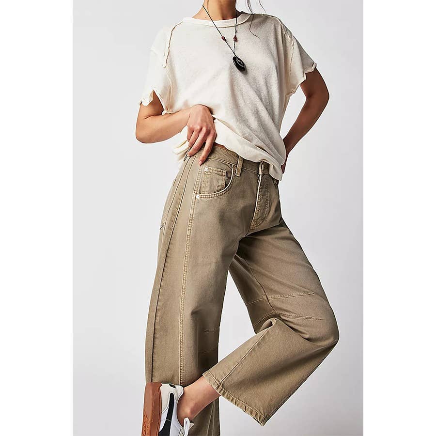 The Khaki Barrel Jean