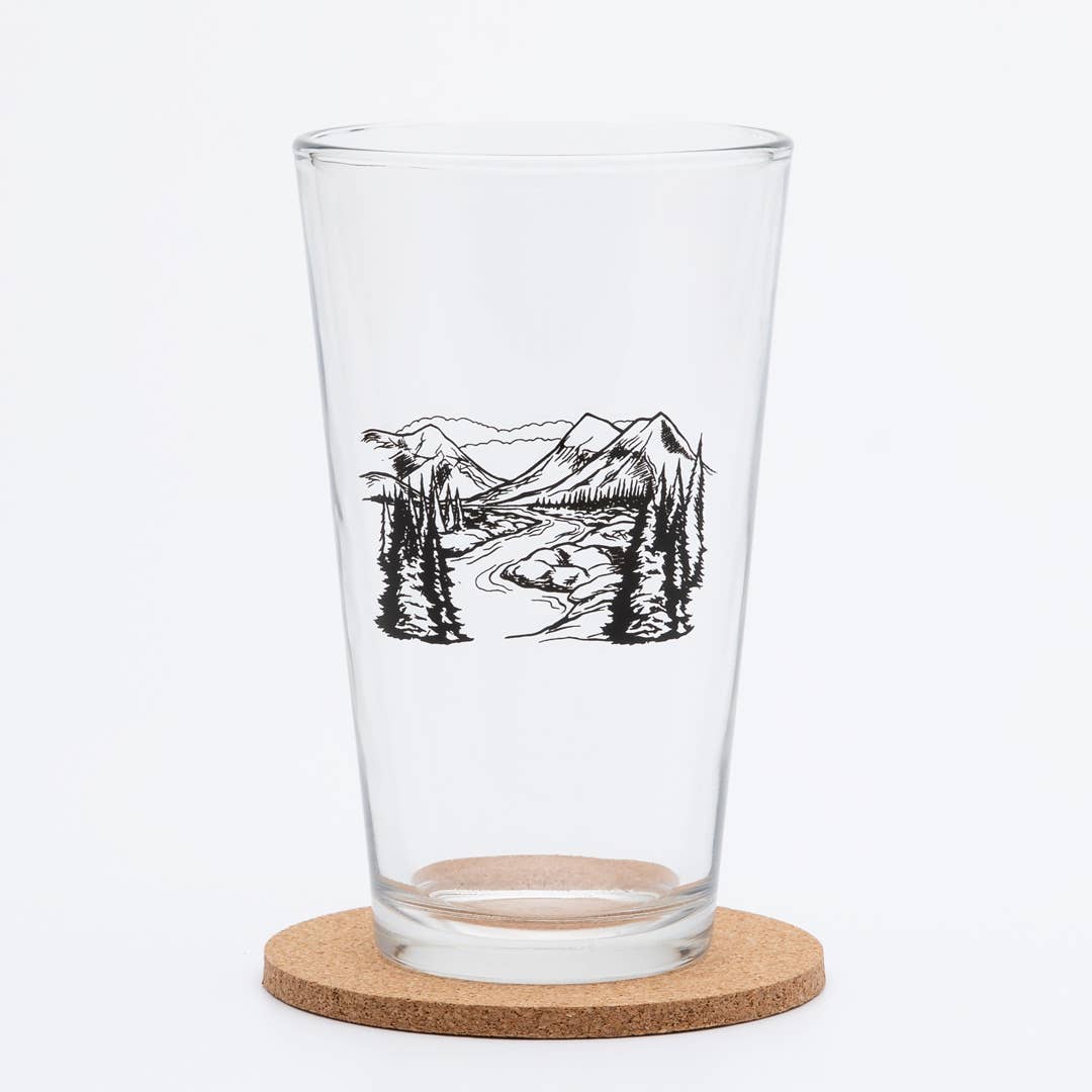 Mountain Pint Glass