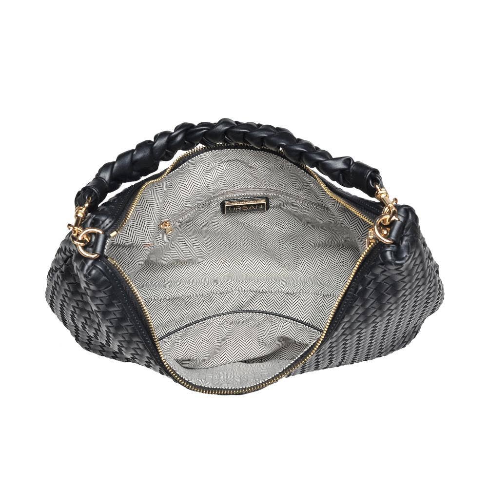 Sabrina Woven Hobo: Black