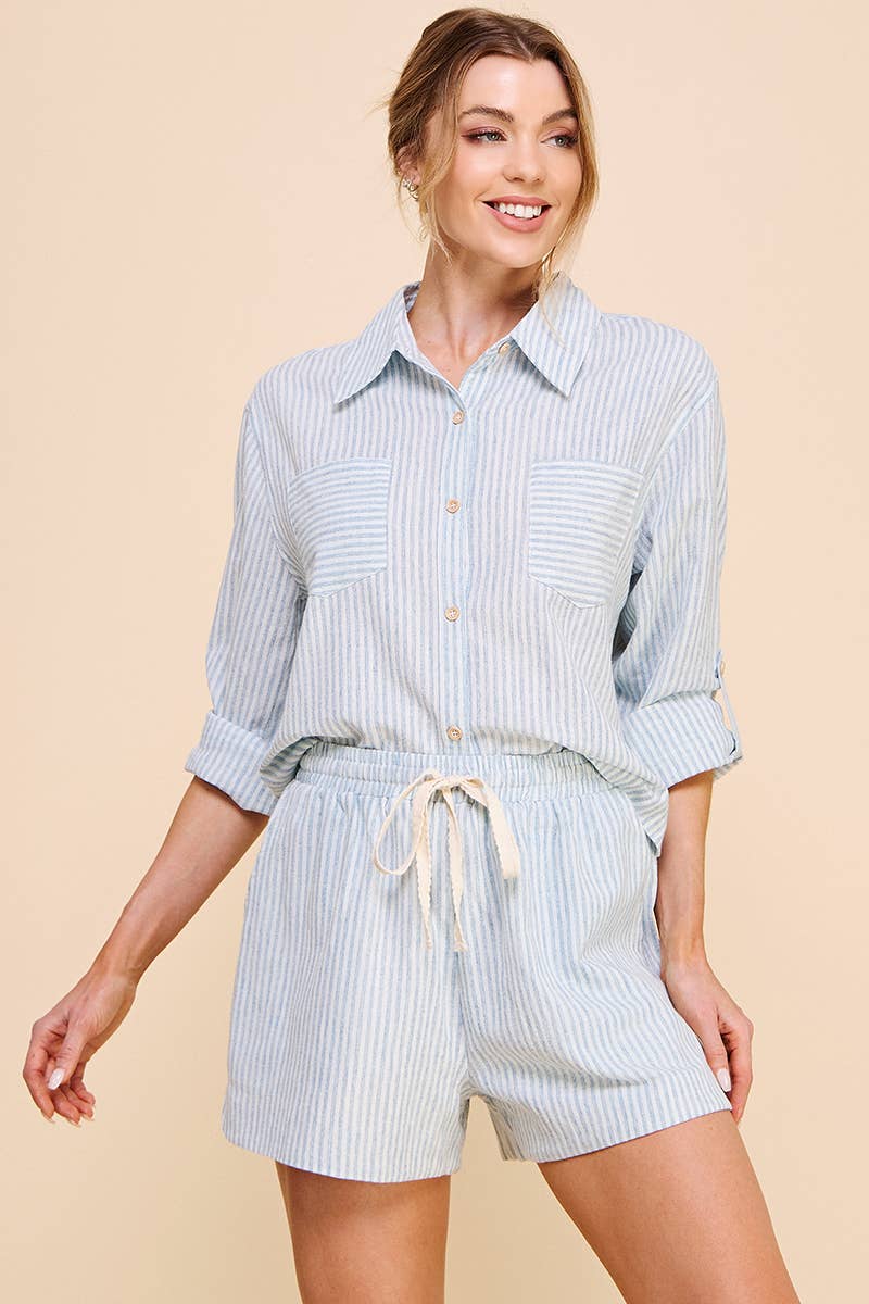 The Calvin Cropped Linen Shirt