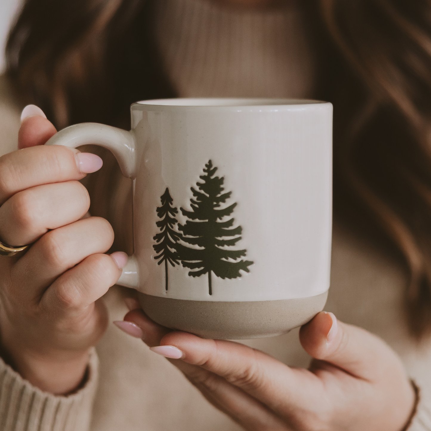 Trees Stoneware Coffee Mug