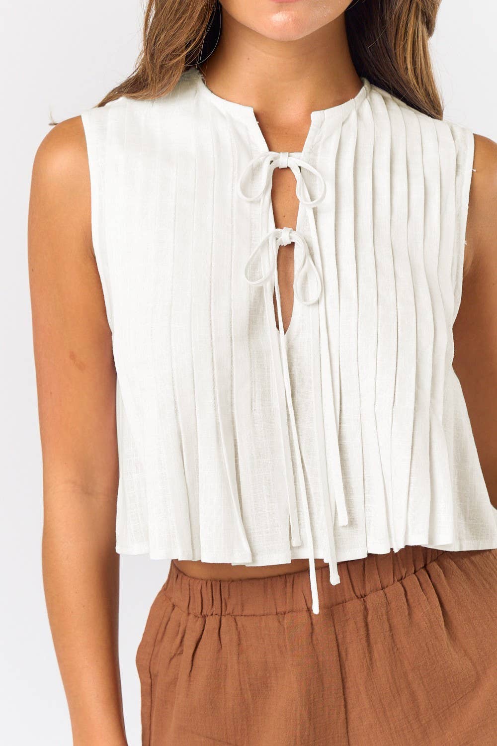 Tie Pleated Top