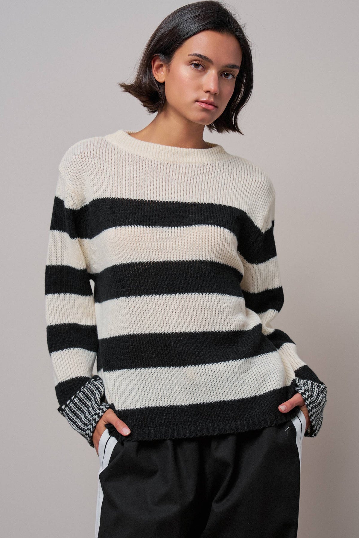 The Lexie Rugby Striped Chunky Sweater