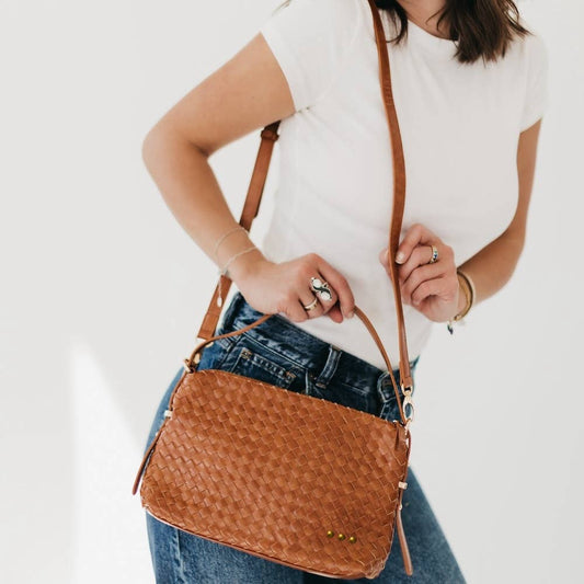 Harper Woven Bag: Brown & Black