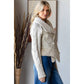 The Sadie Faux Leather Jacket with Sweater Sleeves