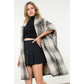 Plaid Drop Shoulder Mid Coat: RUST / XS-S-M-L(1-2-2-1)