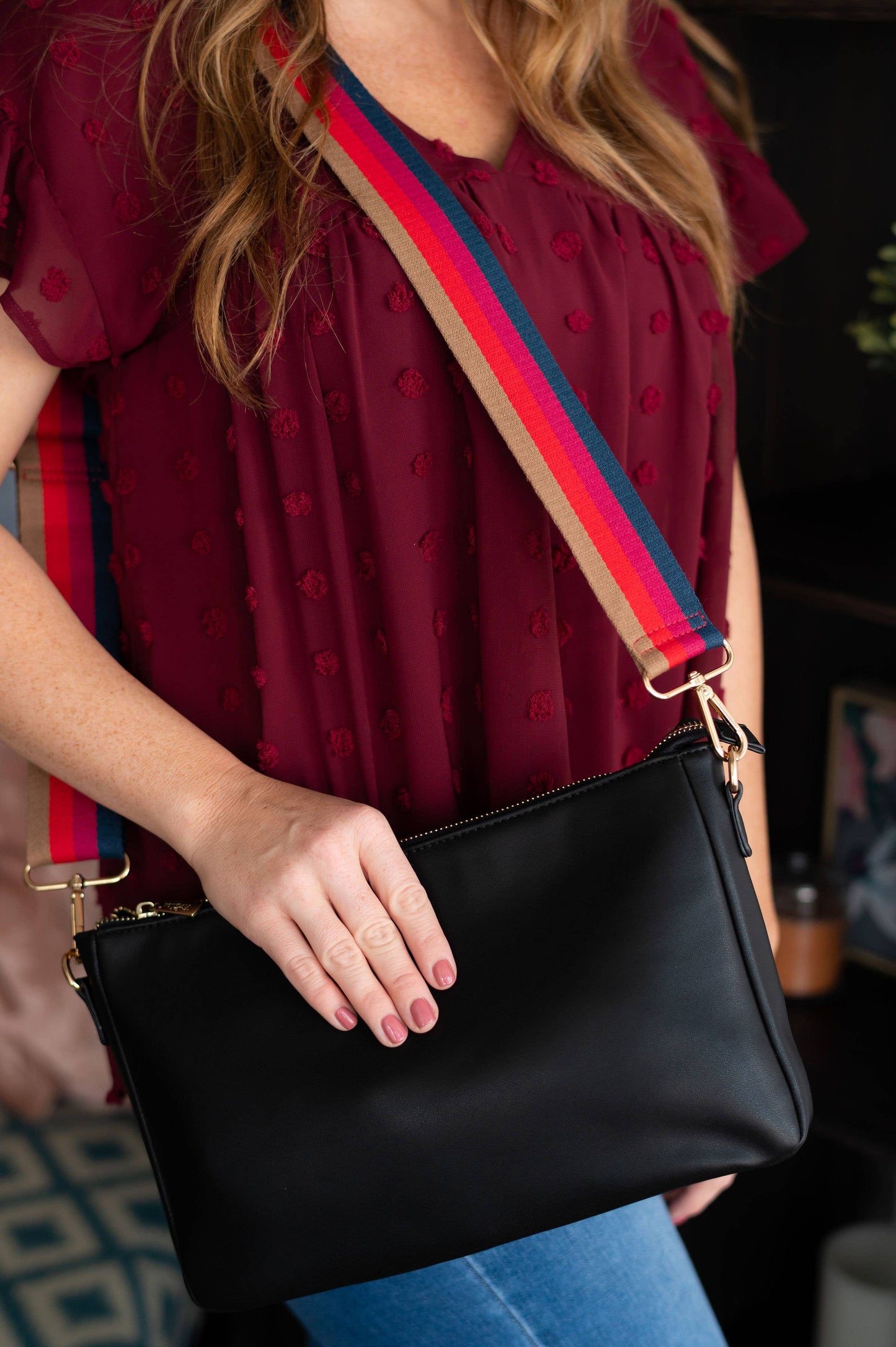 Rainbow Stripe Crossbody  Strap