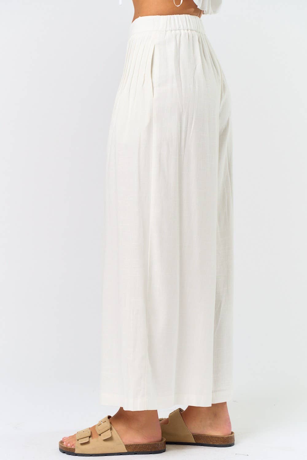 Pleated Wide Leg Pant