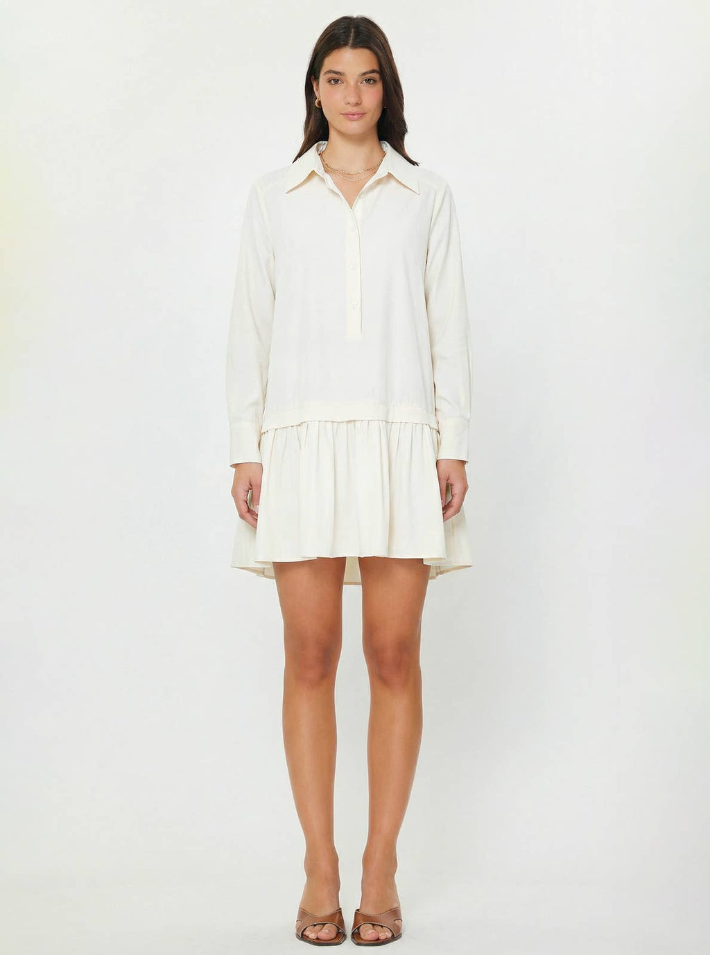 The Stevie Drop Waist Shirt Dress