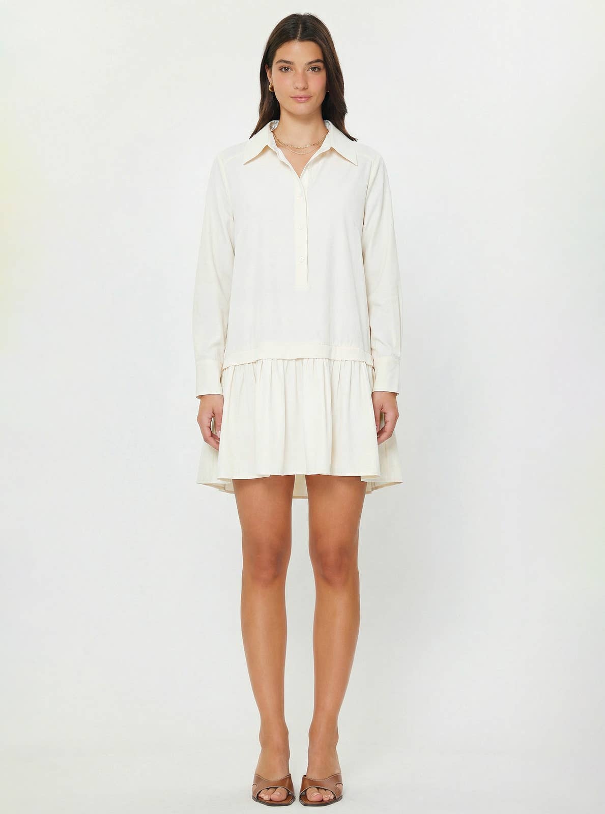 The Stevie Drop Waist Shirt Dress