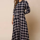 The Selena Plaid Button Down Maxi Dress