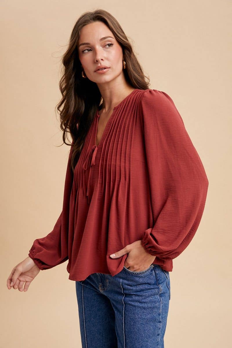 The Lily Pintuck Blouse