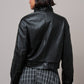 The Carlie Faux Leather Bomber Jacket