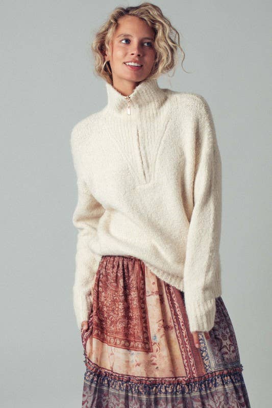 The Lucy Quarter Zip Sweater