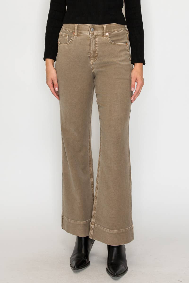 TUMMY CONTROL HIGH RISE STRETCH HOLLY FLARE: LARGE