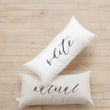 Personalized Zip Code Lumbar Pillow: White / Poly-Cotton