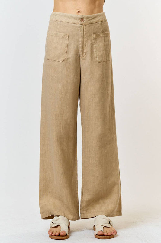 The St. Tropez Linen Wide Leg Pant