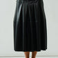 The Anna Vegan Leather Skirt