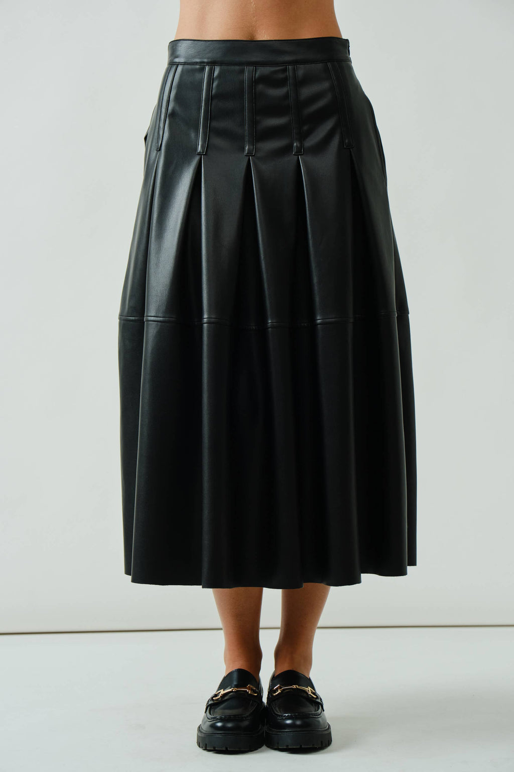 The Anna Vegan Leather Skirt
