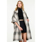 Plaid Drop Shoulder Mid Coat: RUST / XS-S-M-L(1-2-2-1)