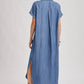 The Demi Denim Button Down Shirt Dress