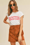 Boston Roll Up Sleeve Tee