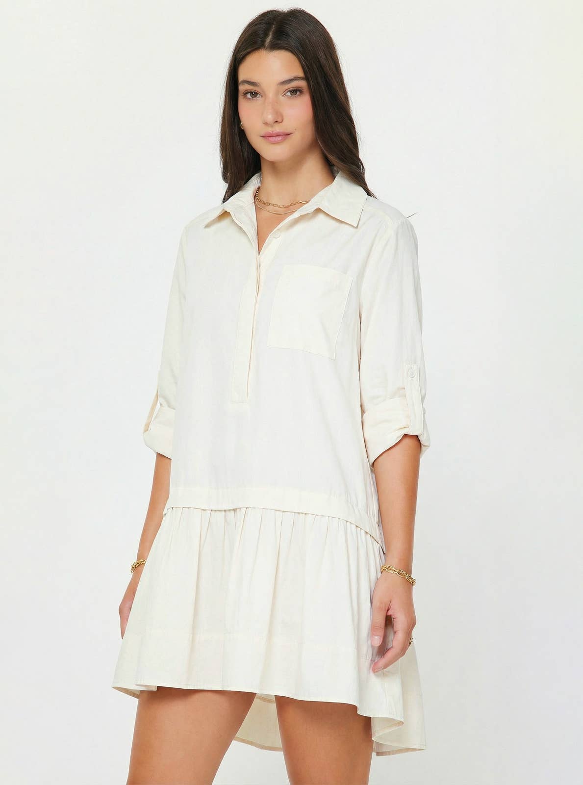 The Stevie Drop Waist Shirt Dress