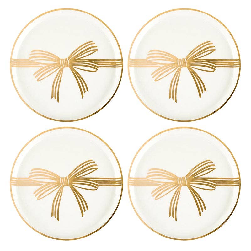 Gold Bow Appetizer Plate