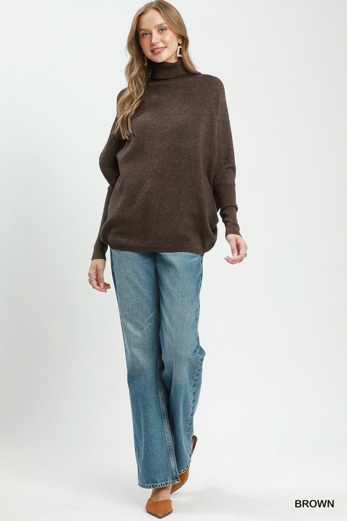 The Becca Turtle Neck Dolman Sweater
