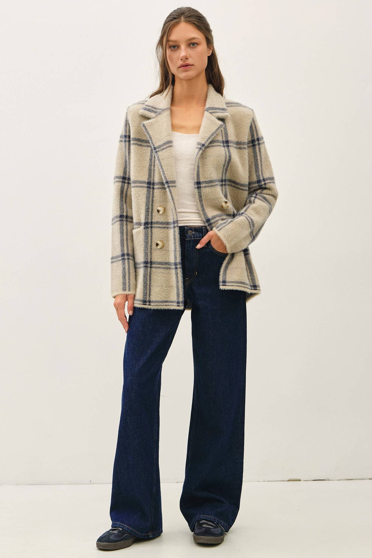 The Elle Plaid Coatigan