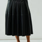 The Anna Vegan Leather Skirt