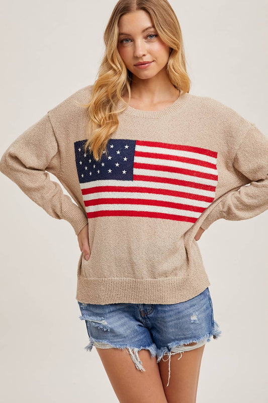 American Flag Sweater
