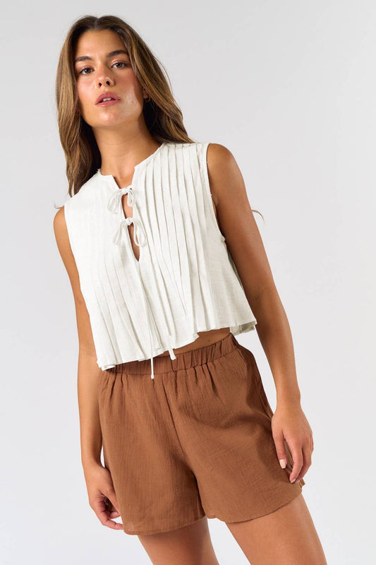 Tie Pleated Top