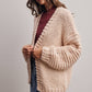 Chunky Knit Heart Back Cardigan