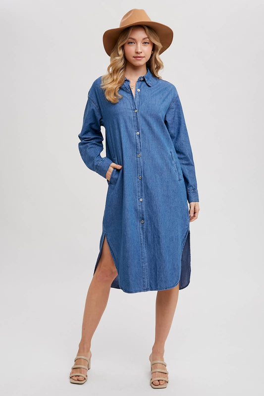 The Stevie Denim Shirt Dress