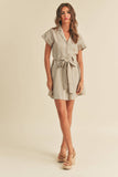 Linen Button Down Shirt Dress