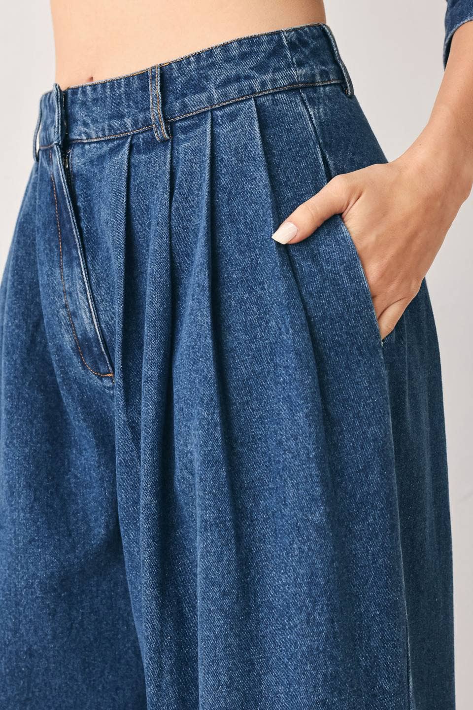 The Easton Wide Leg Denim Pant