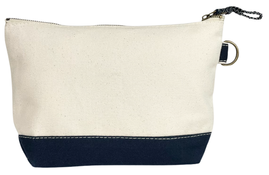 Canvas Pouch: Navy & Red