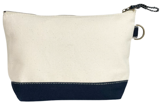 Canvas Pouch: Navy & Red