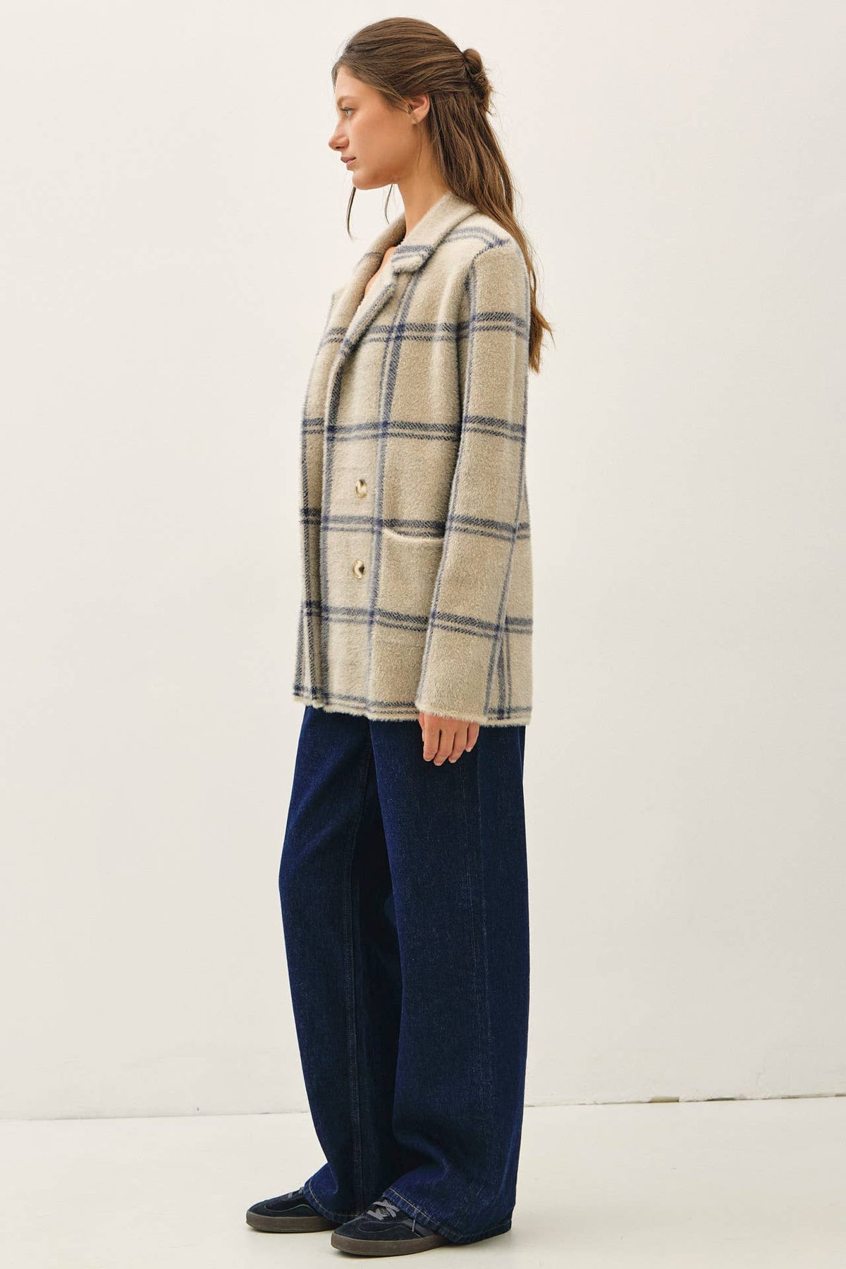 The Elle Plaid Coatigan