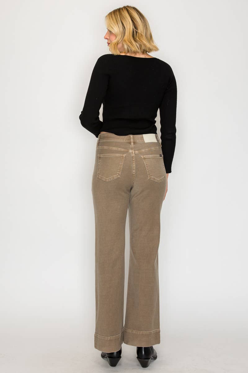 TUMMY CONTROL HIGH RISE STRETCH HOLLY FLARE: LARGE