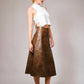 The Chelsea Faux Leather Midi Skirt