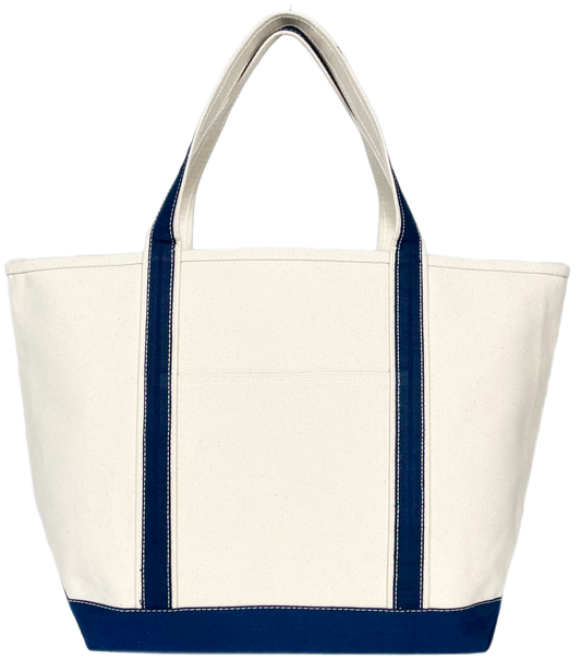 Riverside Boat Tote: Navy & Black