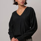 The Maggie V-Neck Drop Shoulder Sweater