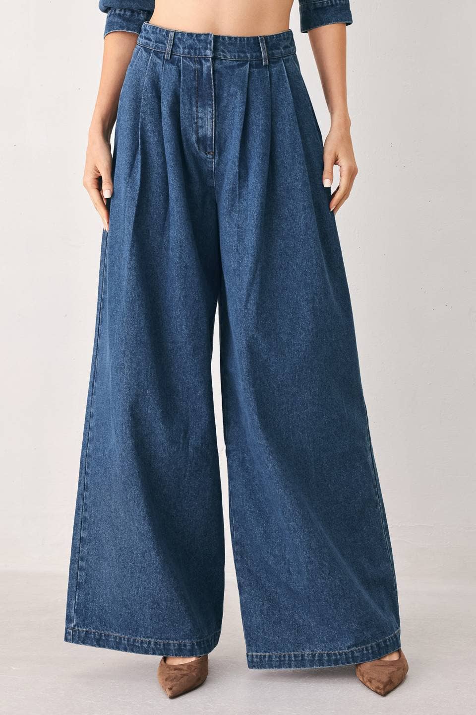 The Easton Wide Leg Denim Pant