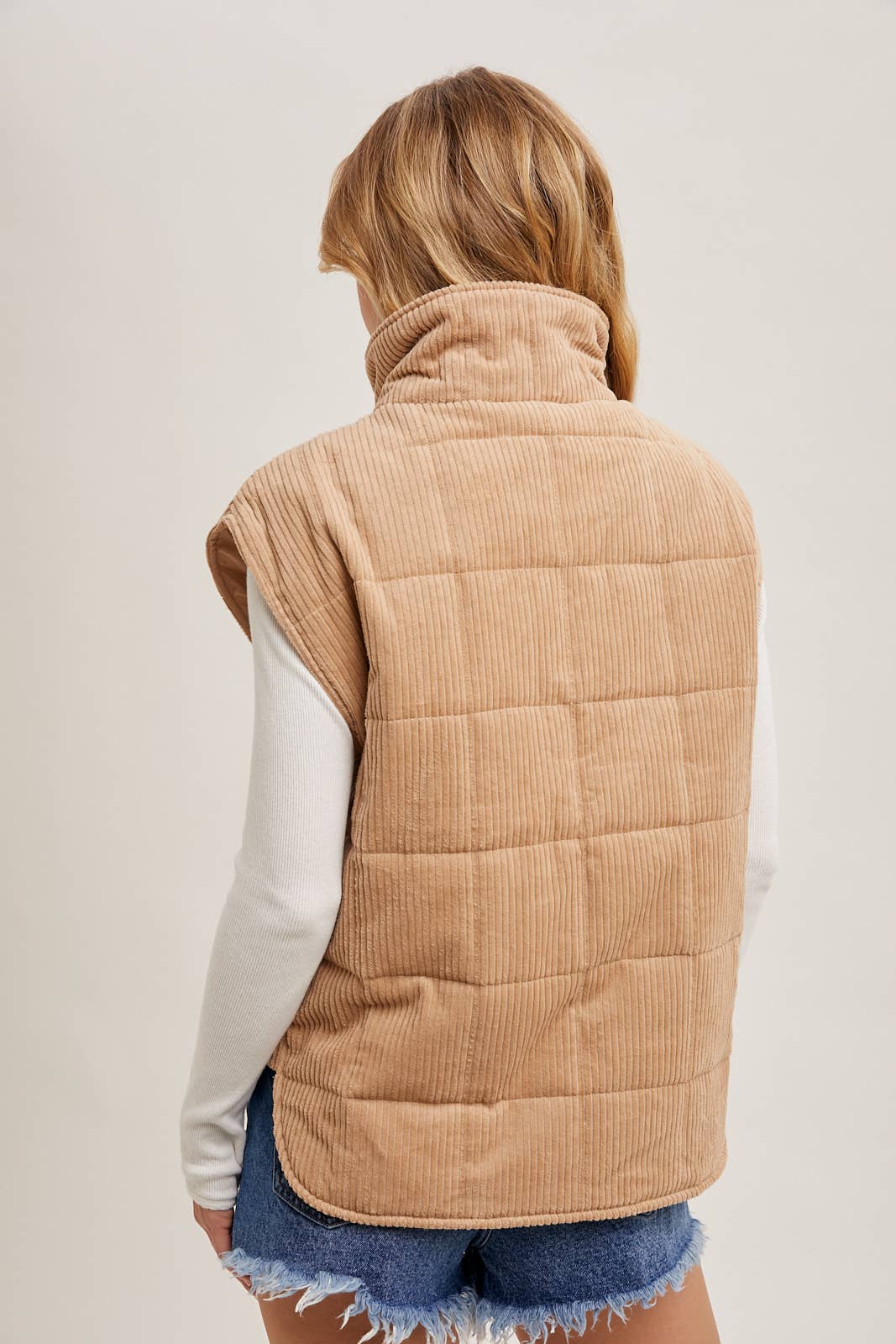 The Kena Corduroy Quilted Puffer Vest