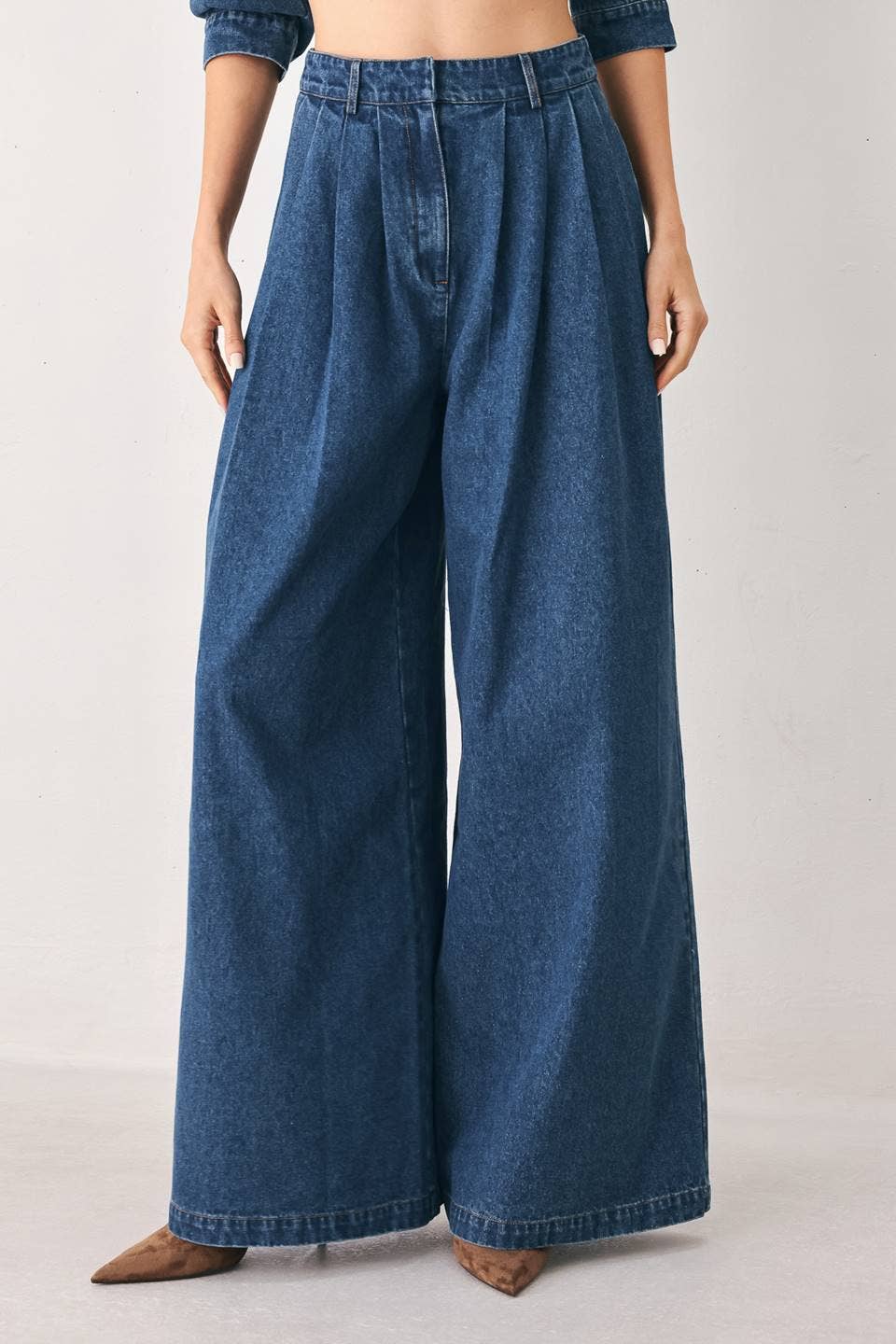The Easton Wide Leg Denim Pant